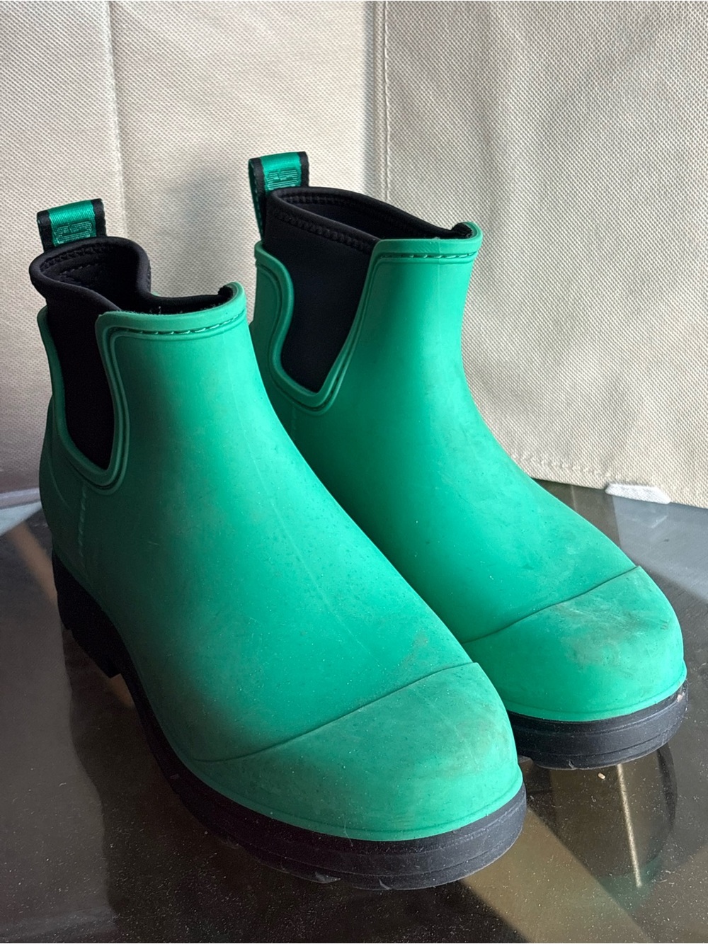 UGG Teal Green Chelsea Rain Ankle Boots